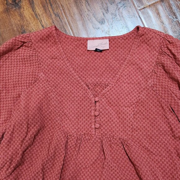 Rust colored boho blouse - Picture 2 of 3
